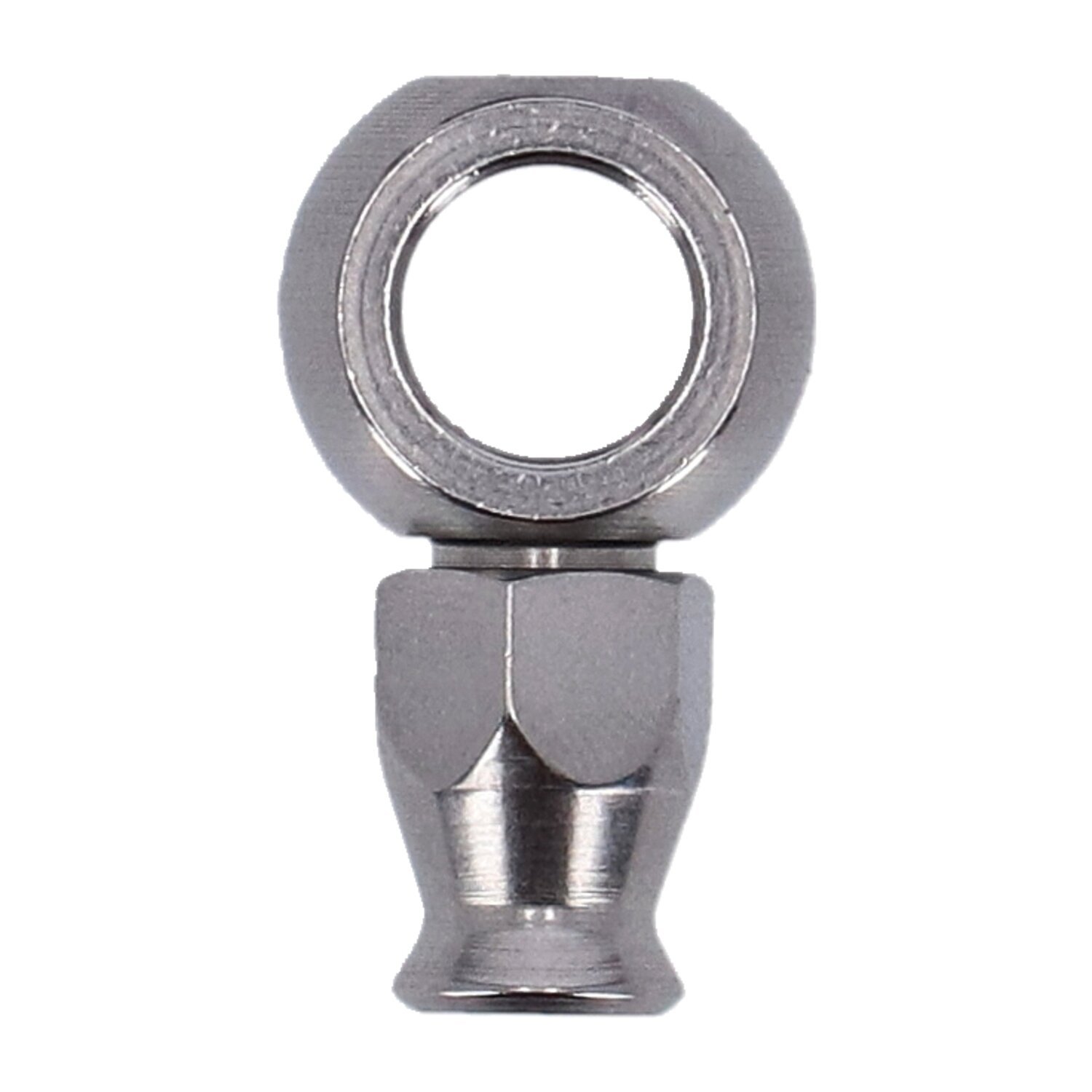 Goodridge, 3/8" (10mm) banjo fitting short neck. Stainless