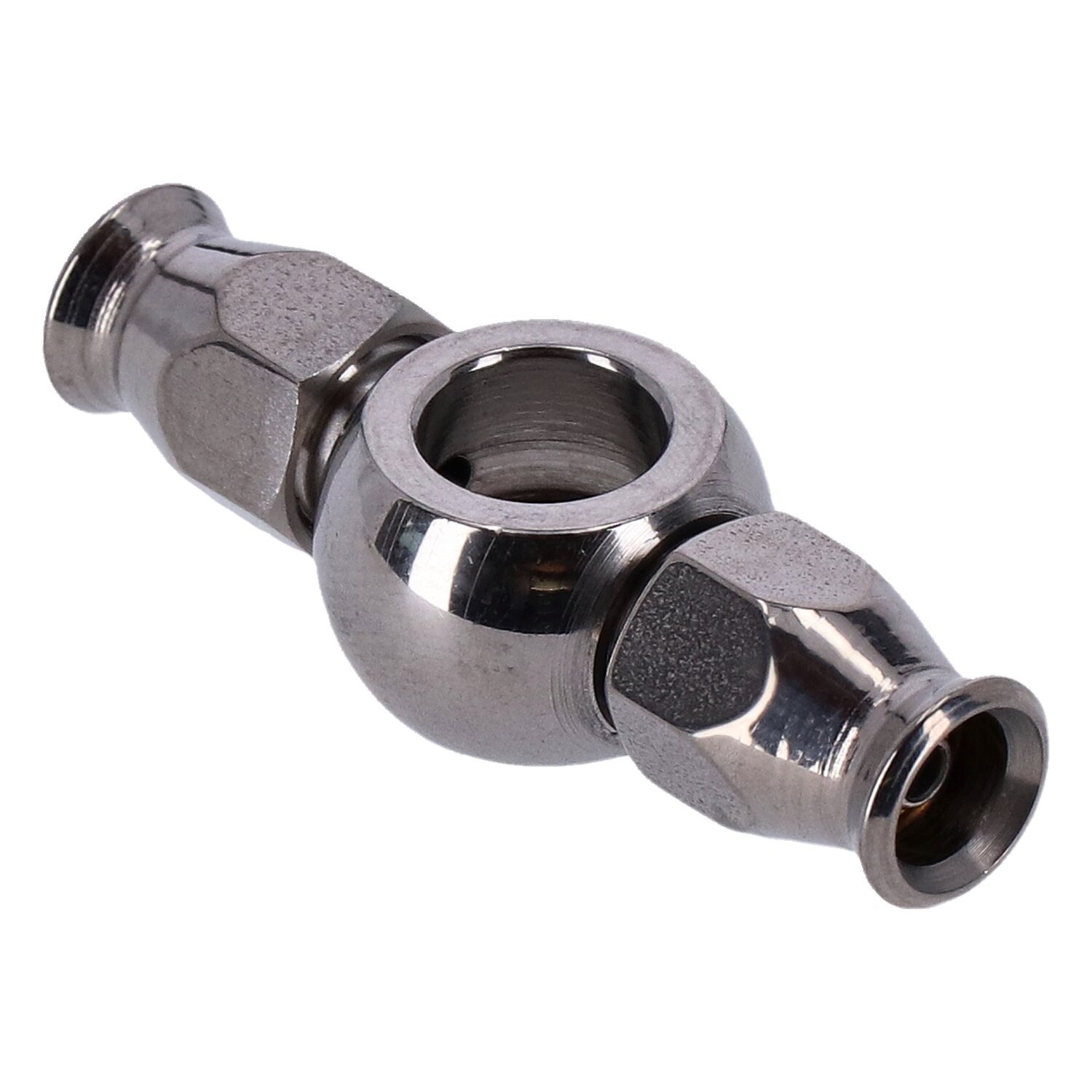 Goodridge 3/8" straight banjo, double fitting. Short neck