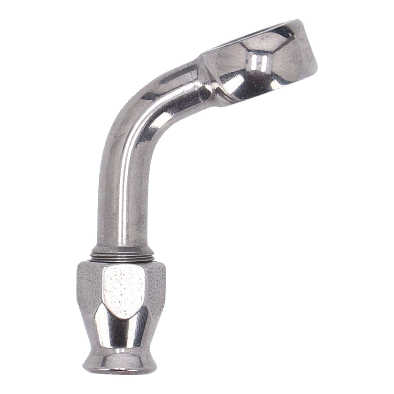 Goodridge, 3/8" (10mm) banjo fitting 70 degree bend. SS