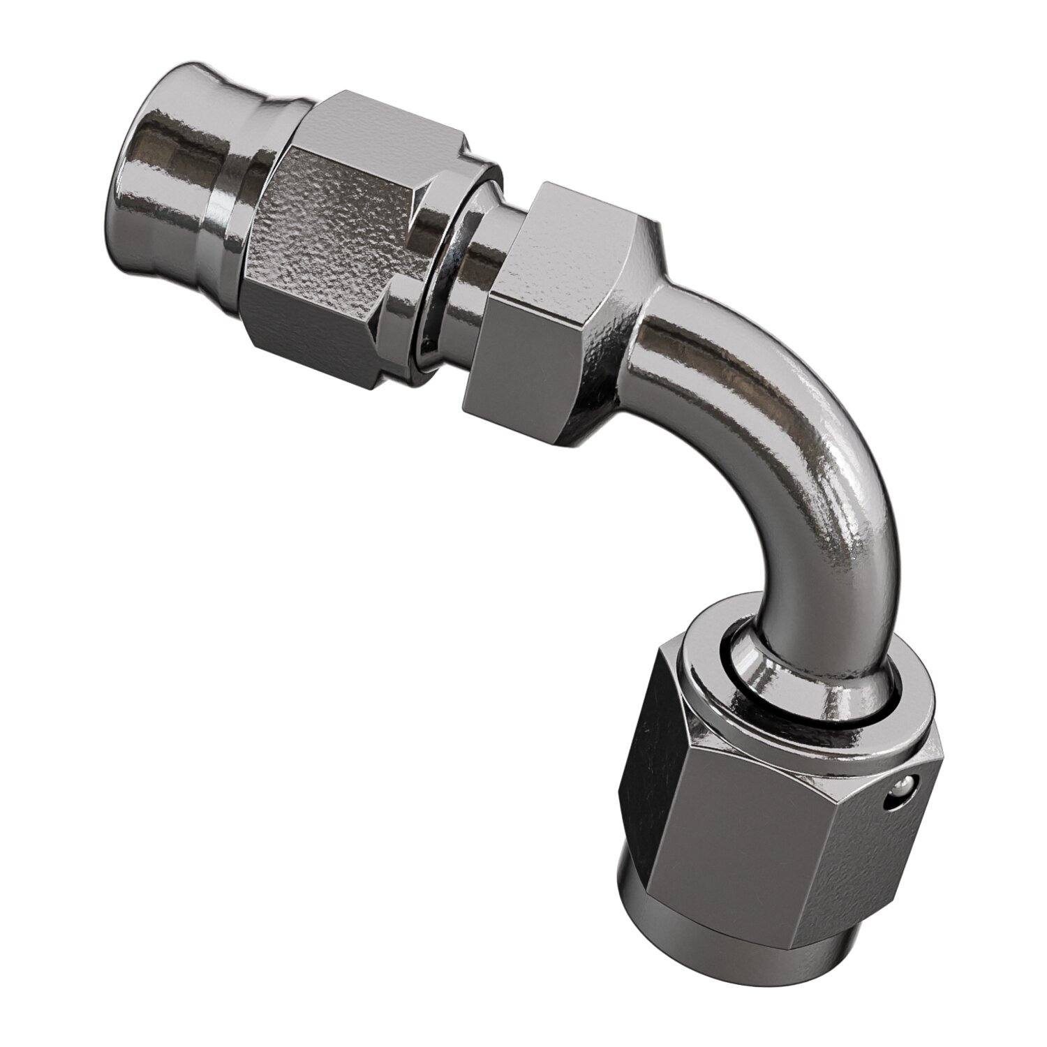 Goodridge, hose end 90 degree bend tube. Stainless