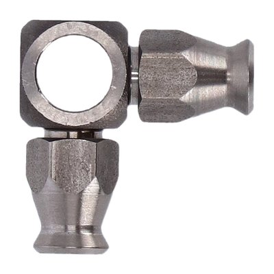 Used in combination with Goodridge Build-A-Line brake lines. These fittings are installed on one or both ends of the brake line.
Note: Use with 908972 or 920795 SS longer banjo bolt
- High polished stainless steel.
- 3/8" (10mm)