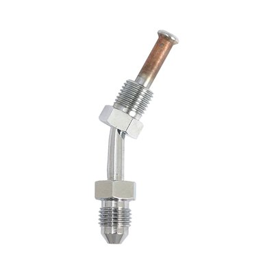 Installs into transmission end cover of the OEM late-model Touring. Allows the use of regular brake lines with AN-3 connection to be used as hydraulic clutch line.