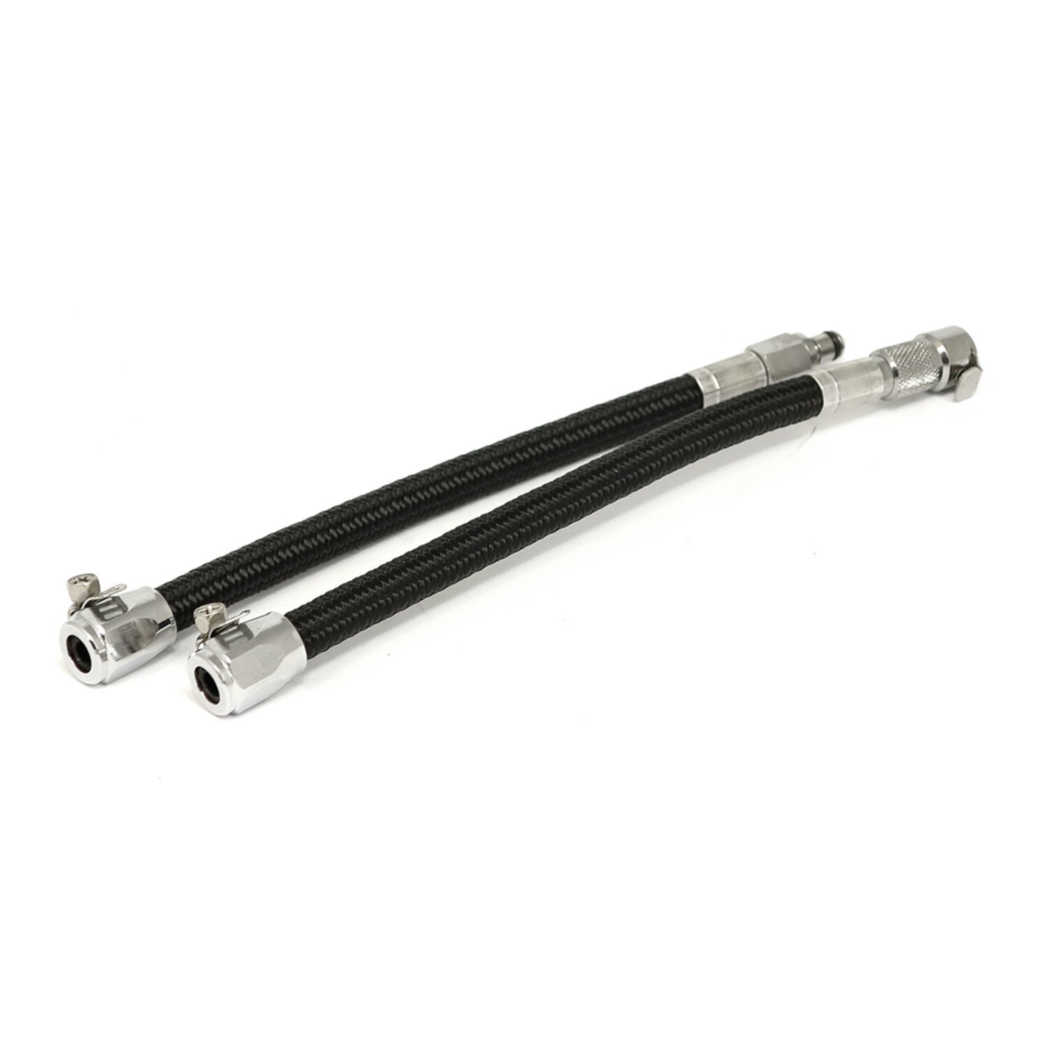 Goodridge, QD fuel crossover line black braided textile