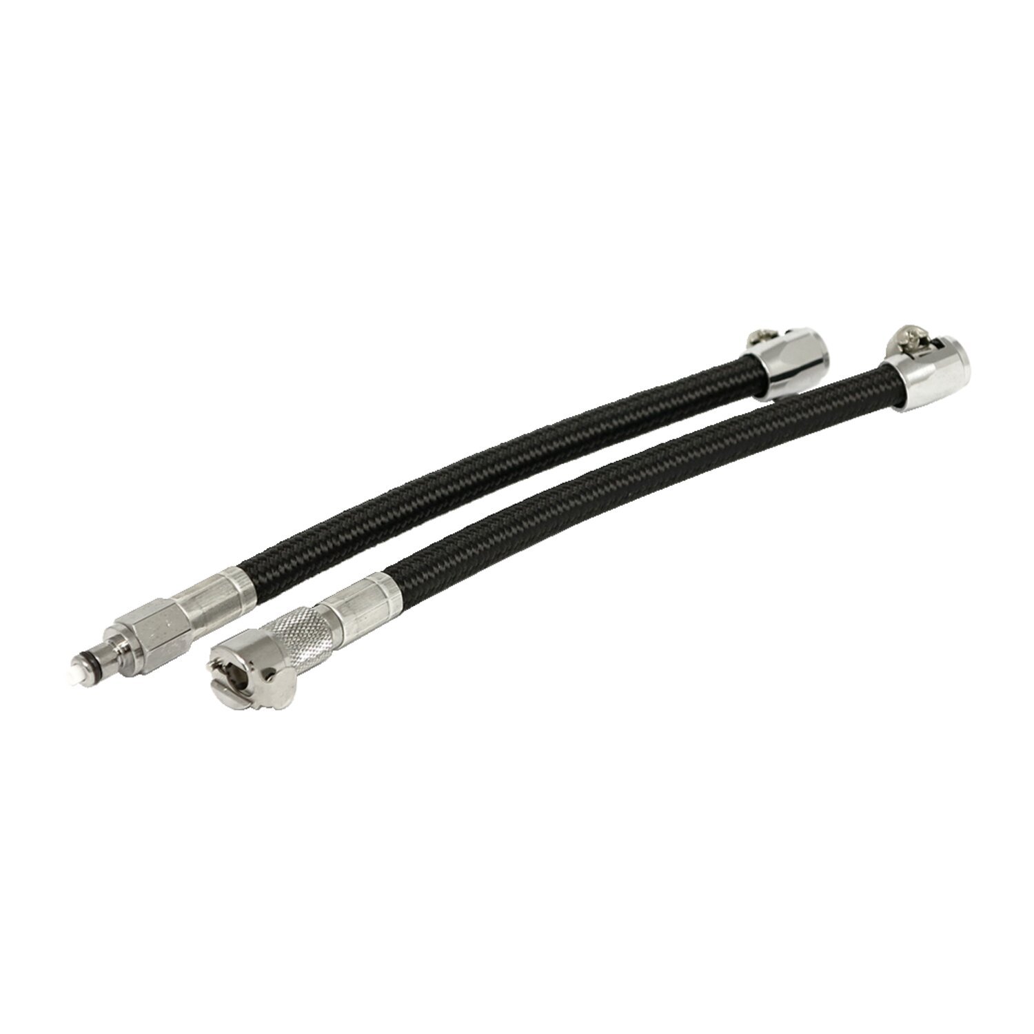 Goodridge, QD fuel crossover line black braided textile