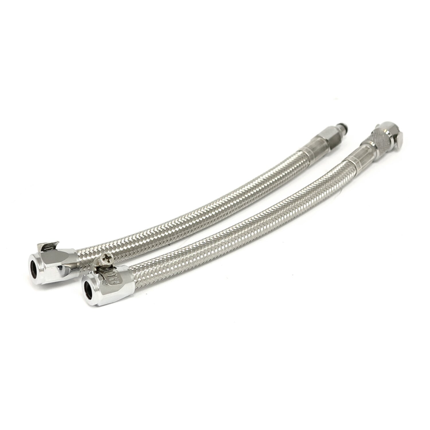 Goodridge, QD fuel crossover line clear braided stainless