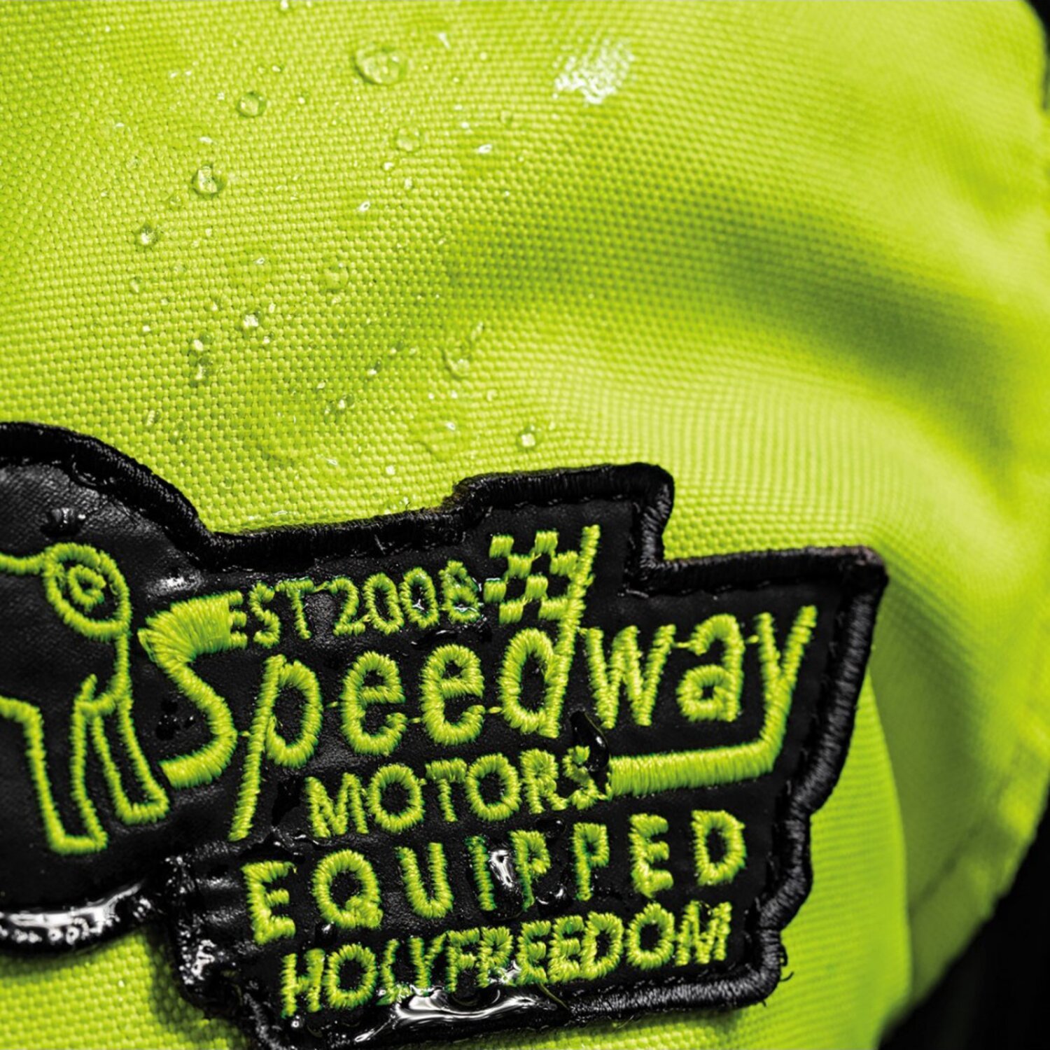 Holy Freedom Zero Vision leather jacket, black fluo, yellow, S