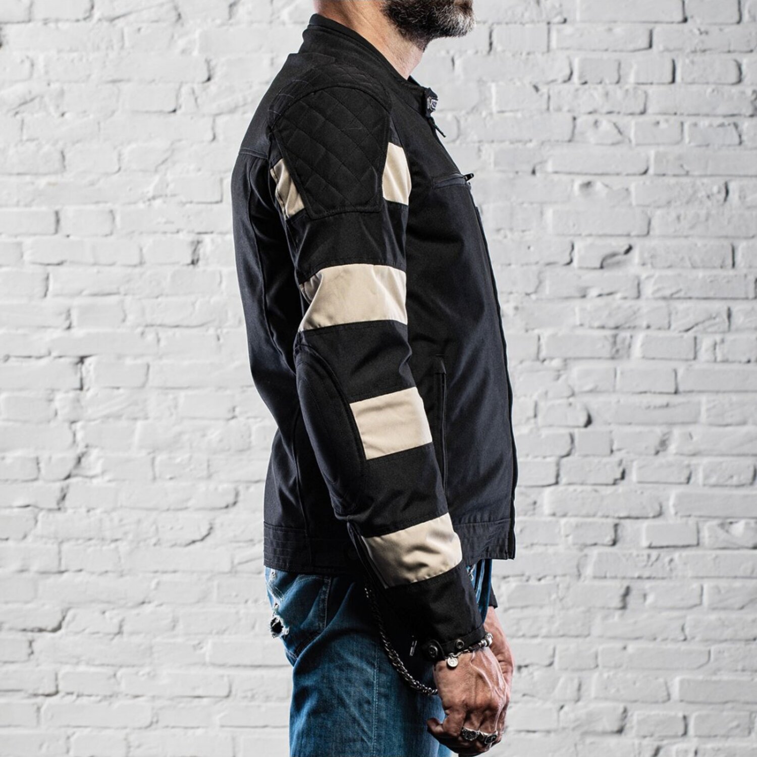 L — Holy Freedom Prison jacket black/off white, L
