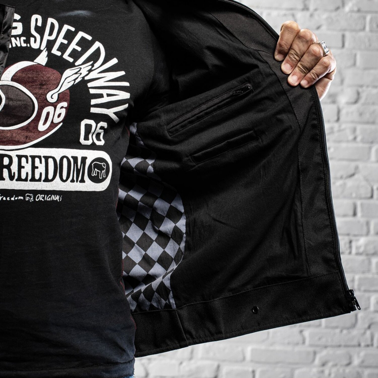 2XL — Holy Freedom Prison jacket black/off white, 2XL
