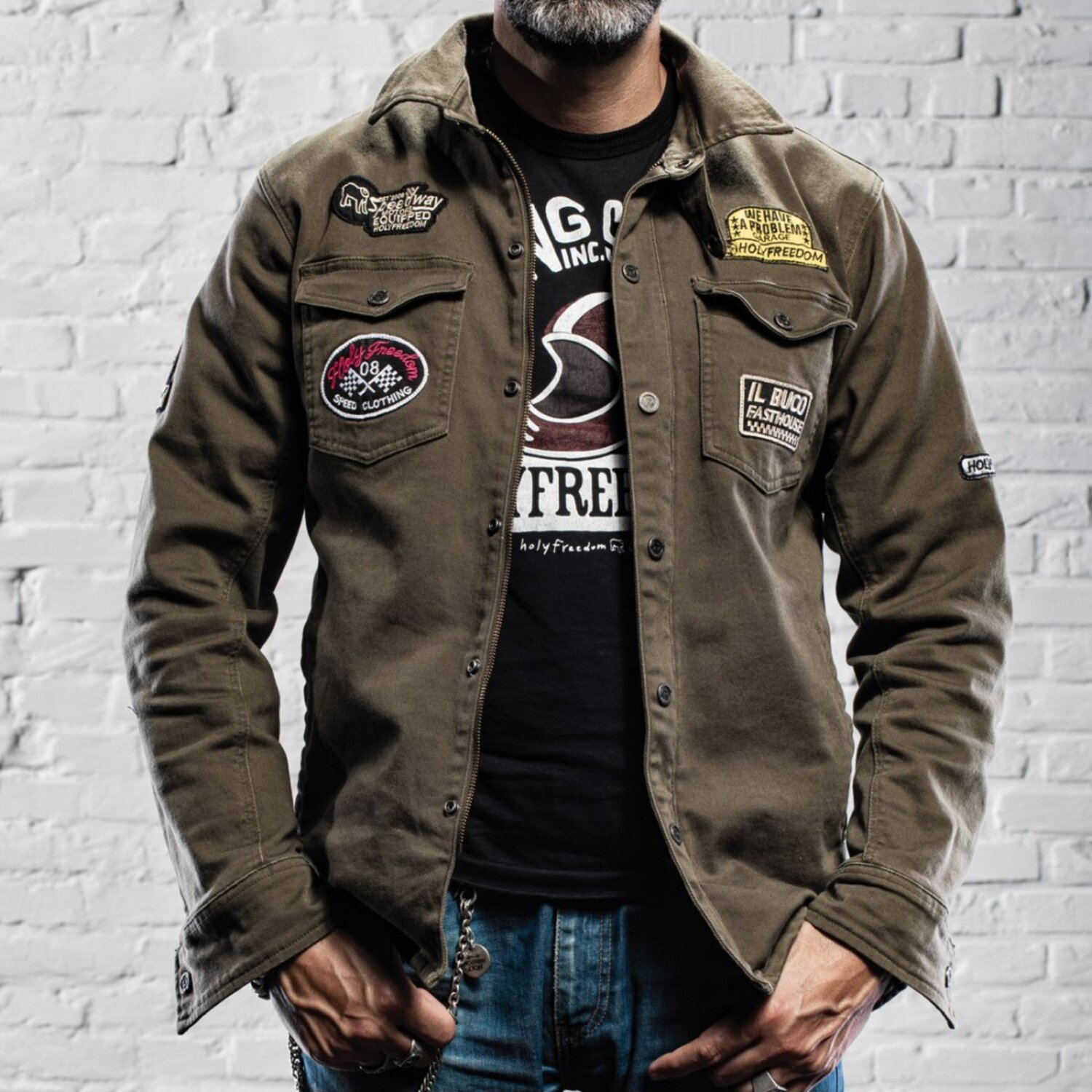 Holy Freedom Lieutenant jacket, military Green, Green, S