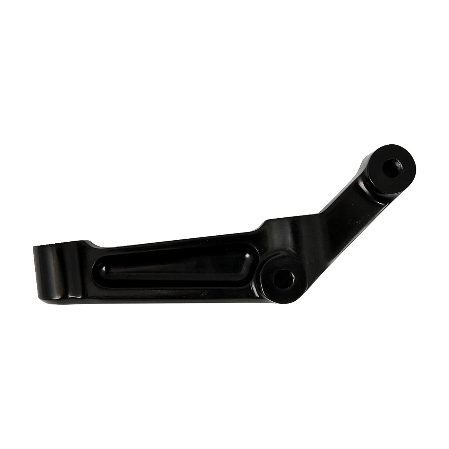PM, Radial mount caliper bracket. Black, right front