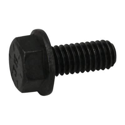 Black steel flanged screw only. HHC, grade 8. 5/16-18 x 3/4". Installs the small cam drive (pinion) gear that is connected with the cam drive driven sprocket. This is the smaller, and shorter, bolt only from 25566-06 OEM kit (2-bolt + 2-washer kit). It is not separately available from OEM.