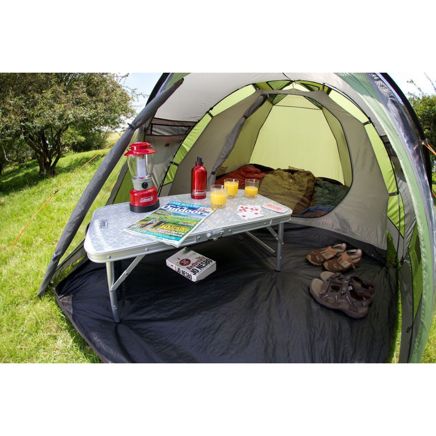 Coleman Darwin 2+ tent, dark grey, army Green, Green