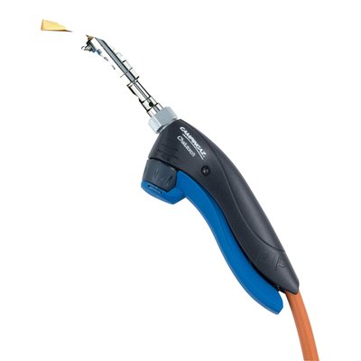 Powerful hose torch. Ideal for plumbing installation work, like hard soldering or brazing. Offers extended burn times and can be used for a large variety of applications using adaptable accessories - BP300 and FC350 nozzle in the kit included. It has an ergonomic design that is both lightweight, robust and durable. 
- Ignition: Manual
- Power Control: Knob & trigger
- Flame temperature: 1850°C
- Consumption: 300 g/h
- Dimensions: 30 x 8 x 4 cm
- Hose lenght: 146 cm
- Weight: 435g
- Type of Nozzle: L300