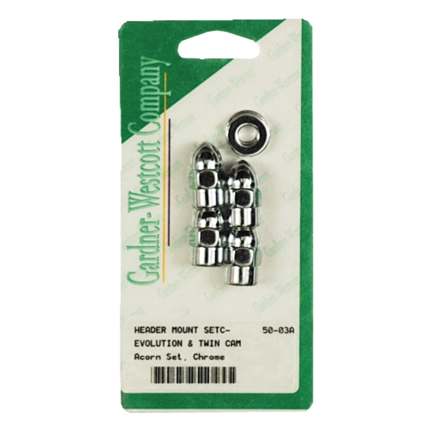 Gardner-Westcott, acorn nut exhaust mount kit, Chrome