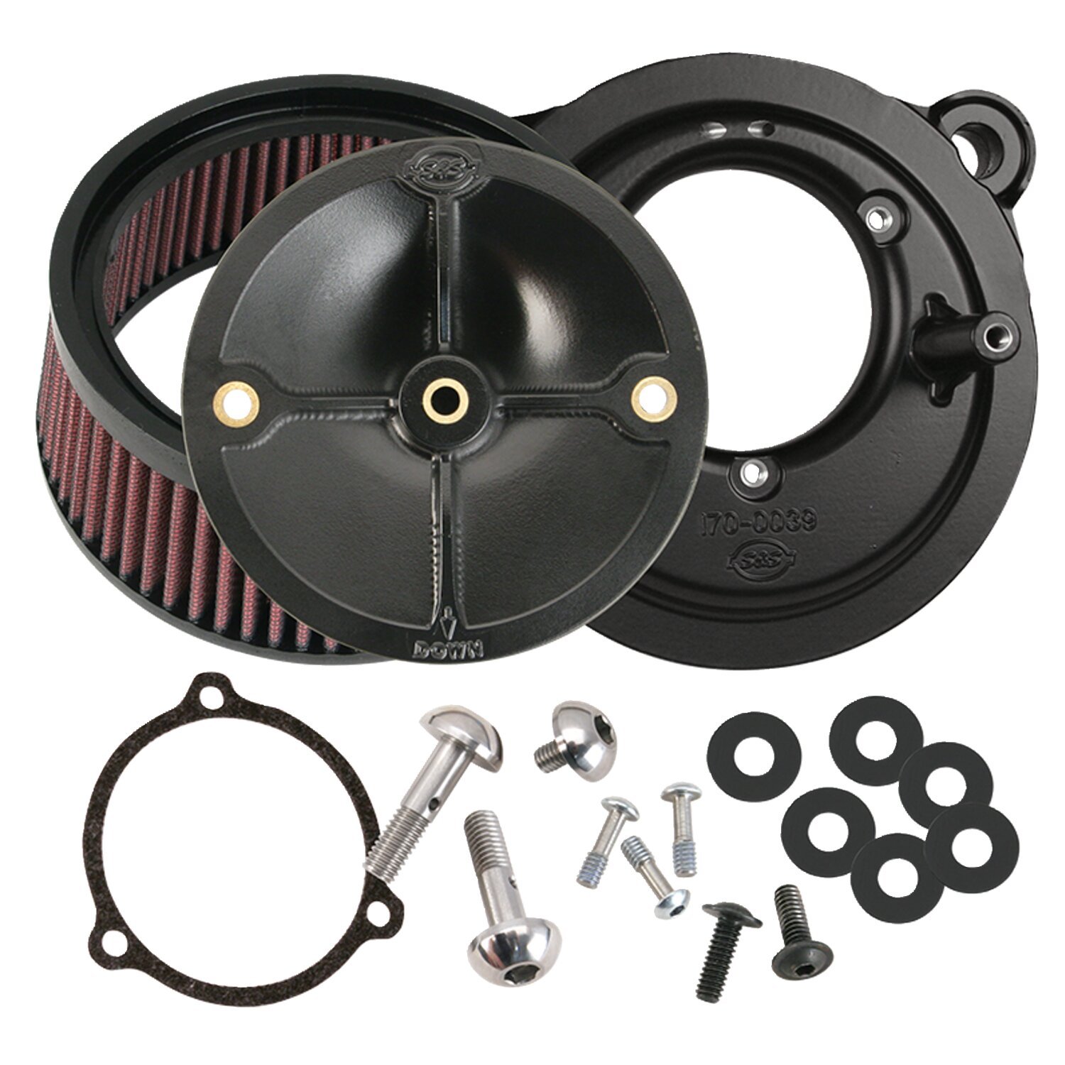 S&S, Stealth air cleaner kit. For 58mm S&S throttle body