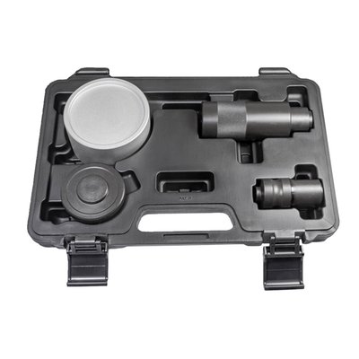 Complete tool set to assemble and disassembly the clutch shell assembly. Used to install and remove the double row clutch shell ball bearing 37906-90 (MCS 518779). Installs without any damage to the new bearing.