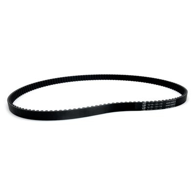 With stock 32/70t pulley ratio. 
Panther belt by Dayco. Neoprene rubber backing, which rejects abrasive wear and allows less vibration when compared with stock belts. 
OEM replacement reference 40307-00