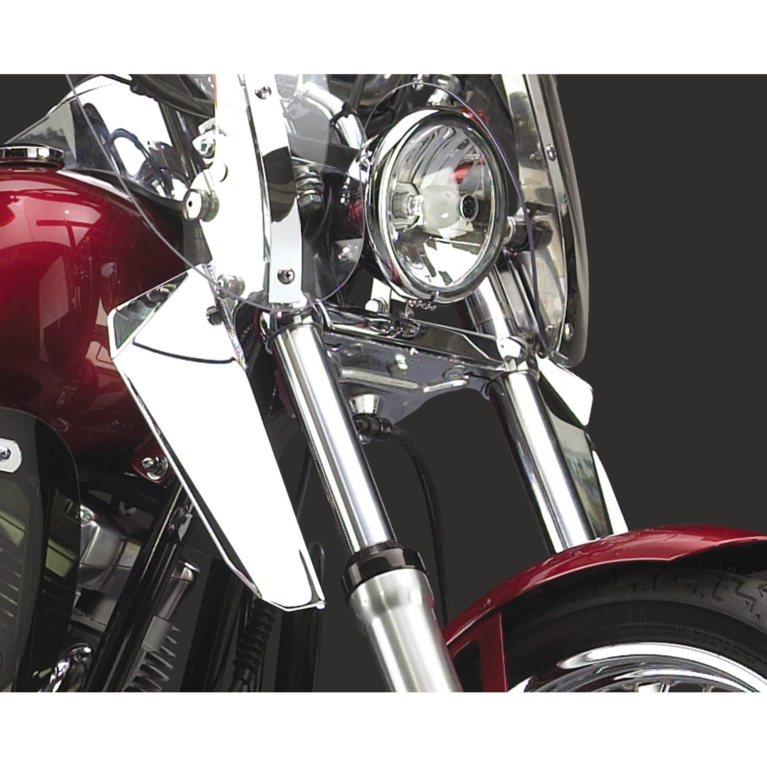 NC Wind deflectors for Switchblade® windshields, Silver, Chrome