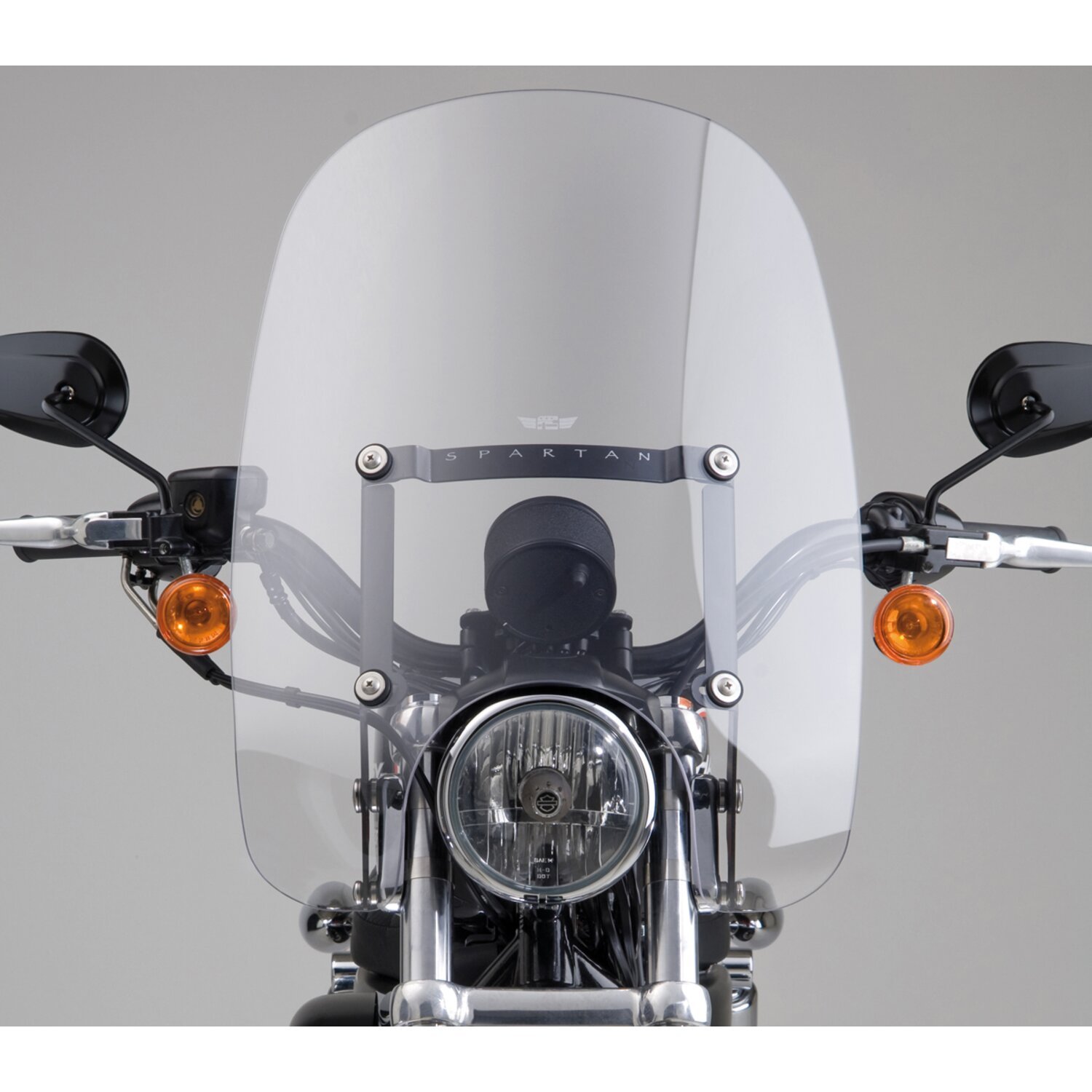 NC Spartan® Quick Release Windshield - Clear, 16.25" high, Black, Matte