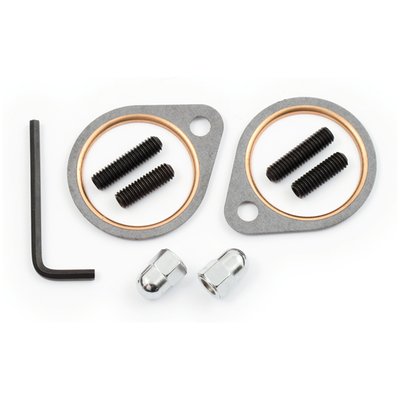 Includes paper gaskets, incl. 4 studs, 2 acorn nuts, 2 lock washers. 
OEM replacement reference (gaskets only) 65834-68A, 65835-86T.