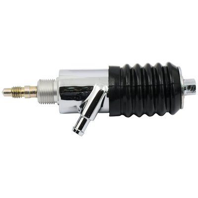 Stock style replacement rear master cylinder.
Fits models equipped with the remote reservoir and regular type master cylinders.
Chrome plated finish