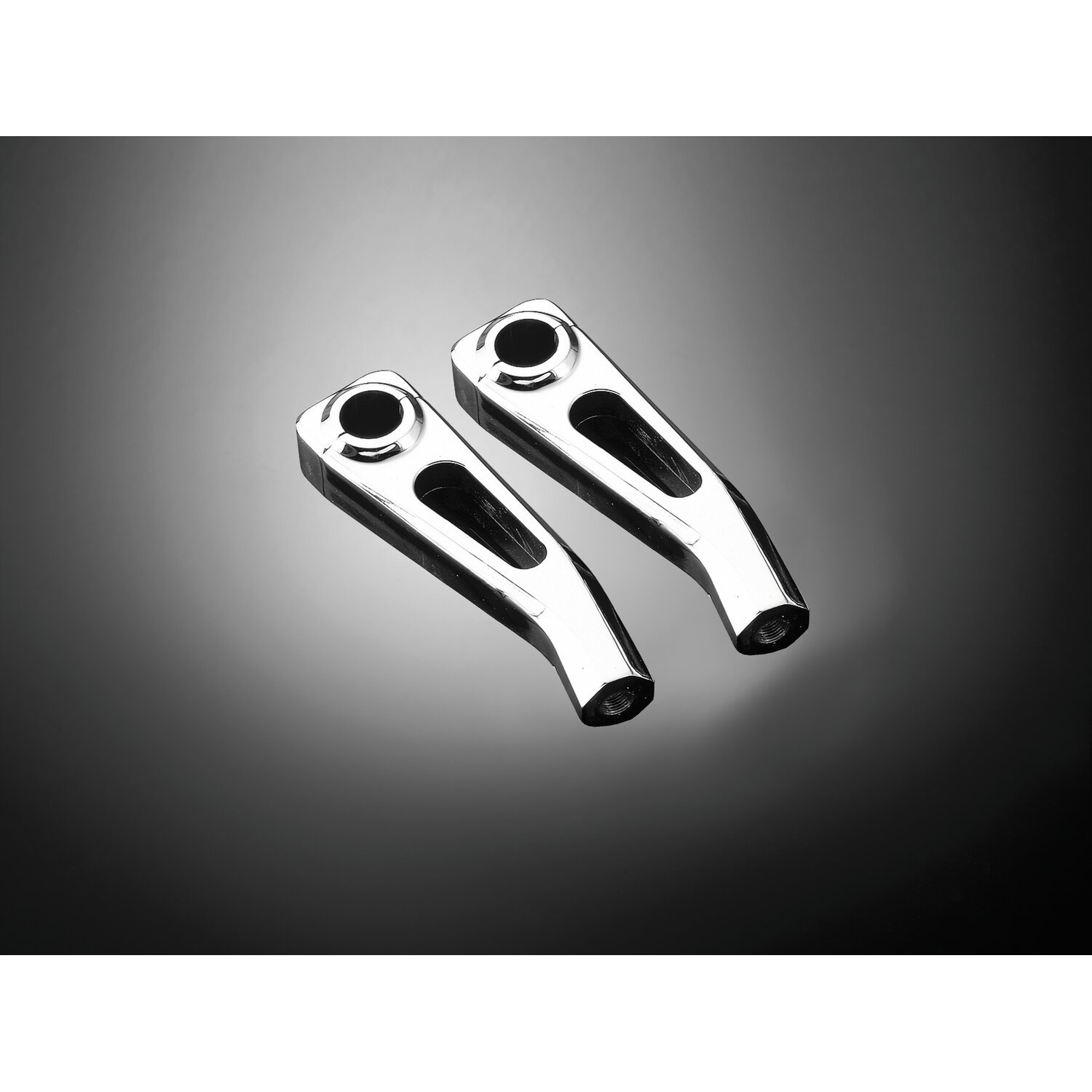 Tech Glide risers for 1" (25,4mm) bars. 6" rise, Silver, Chrome