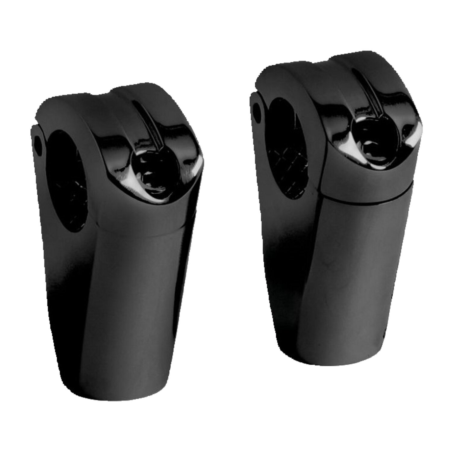 Highway Hawk, Spartican risers for 1.25" bars, 2.5" rise, Black, Gloss