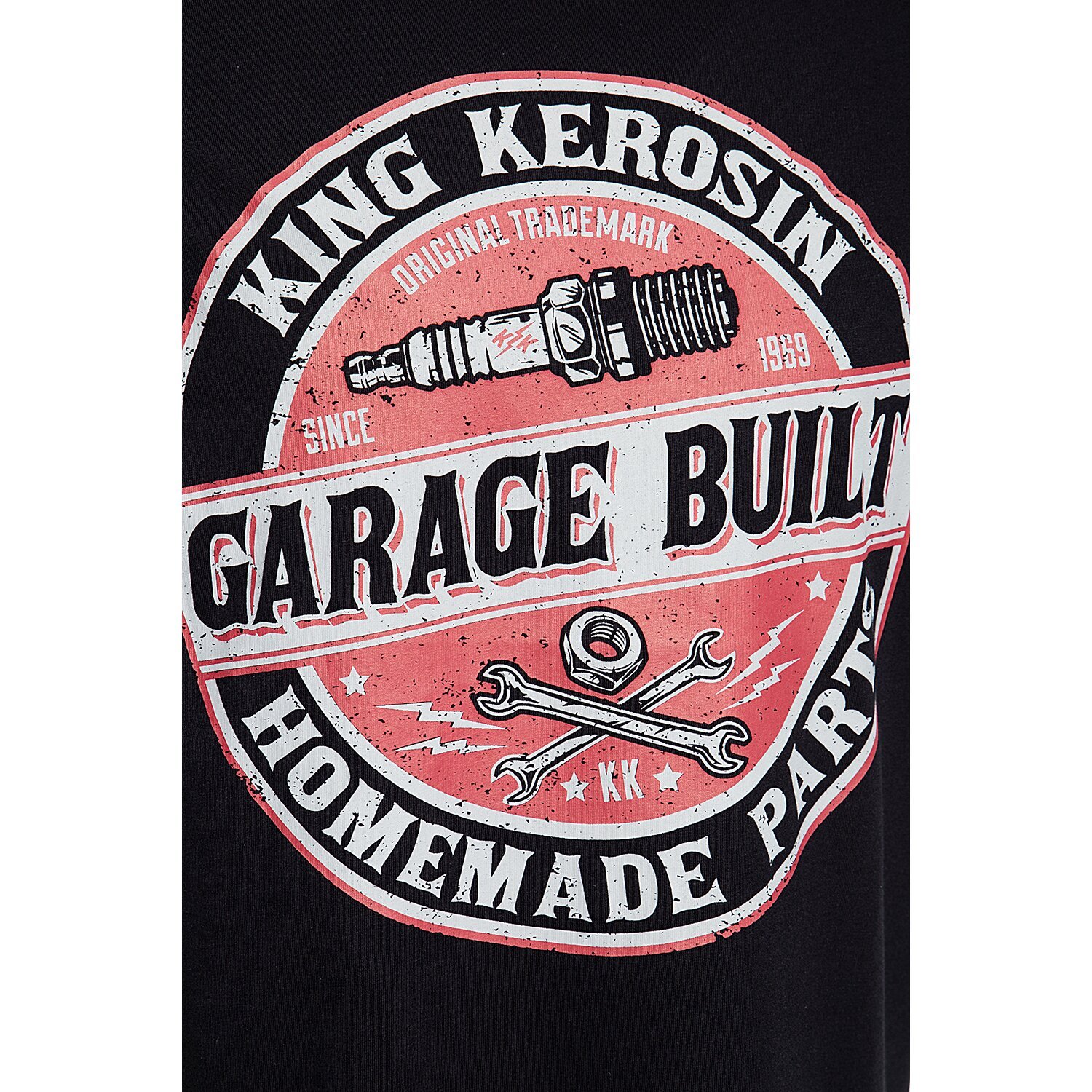 L — King Kerosin Garage Built t-shirt black, L