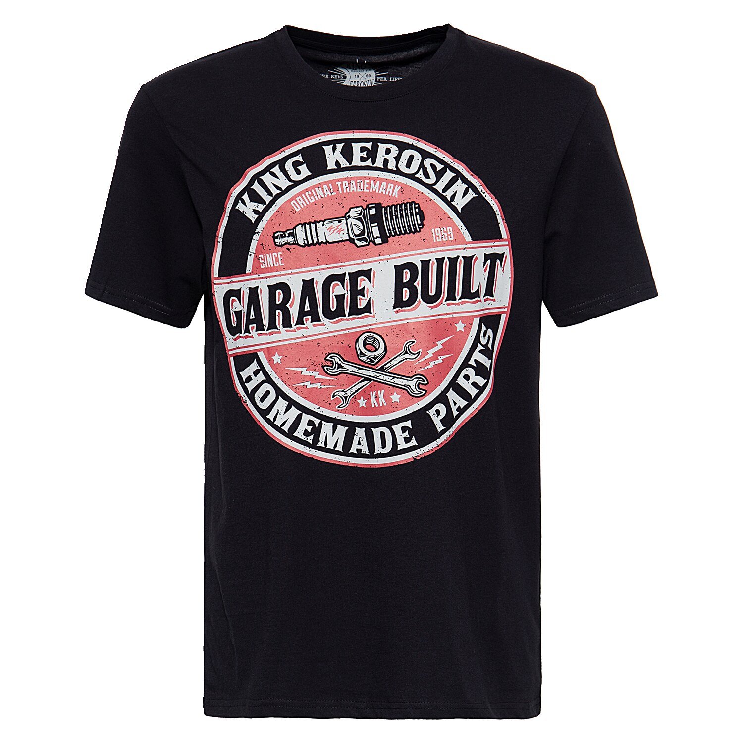 L — King Kerosin Garage Built t-shirt black, L
