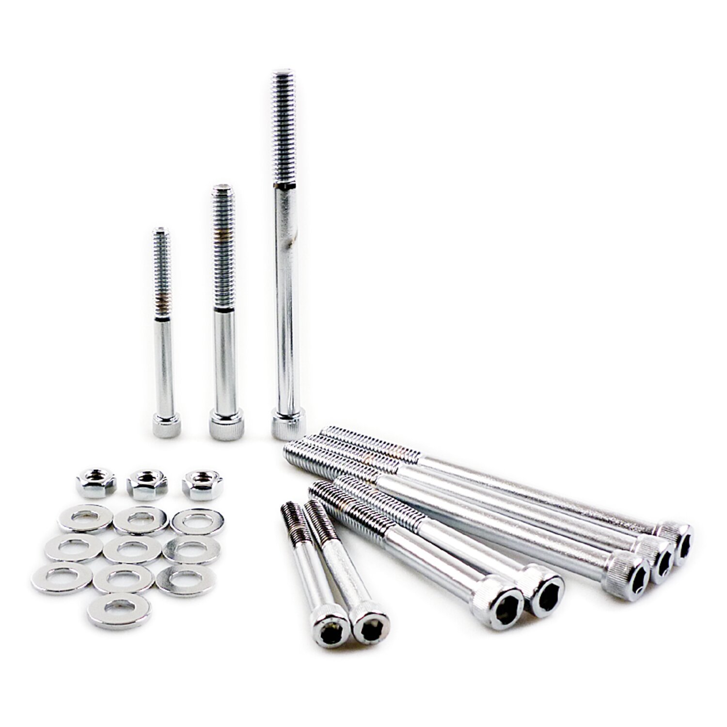 Crankcase bolt kit, allen, Chrome