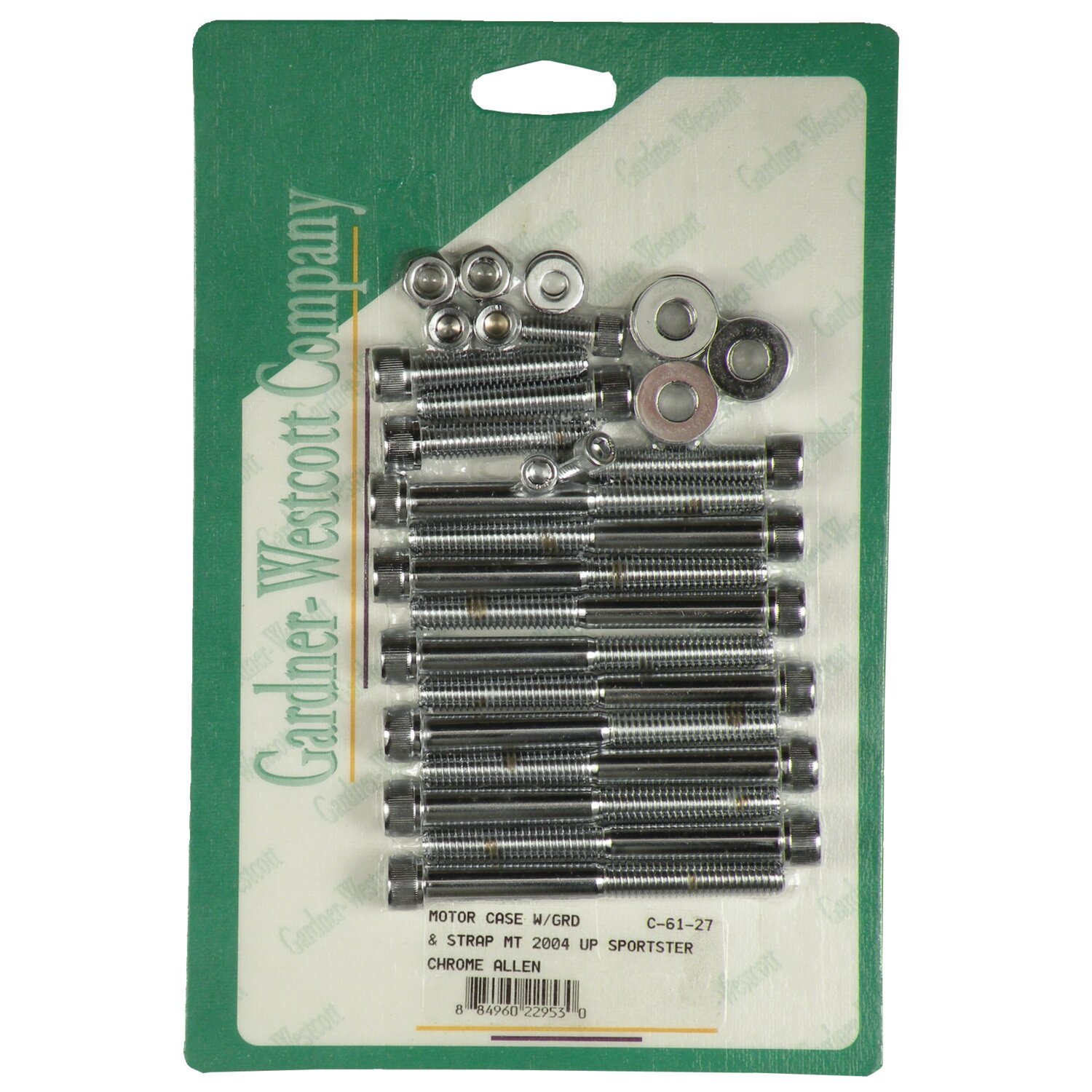 Crankcase bolt kit, allen, Chrome