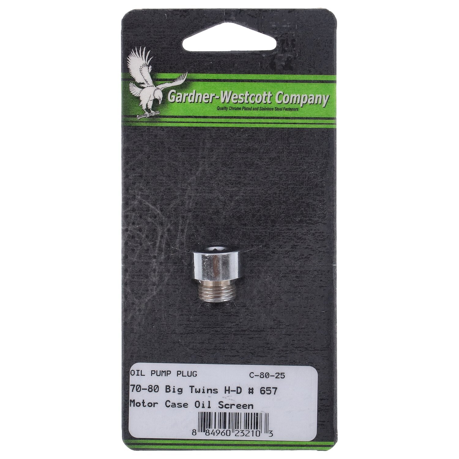 Allen plug, oil screen crankcase, Chrome