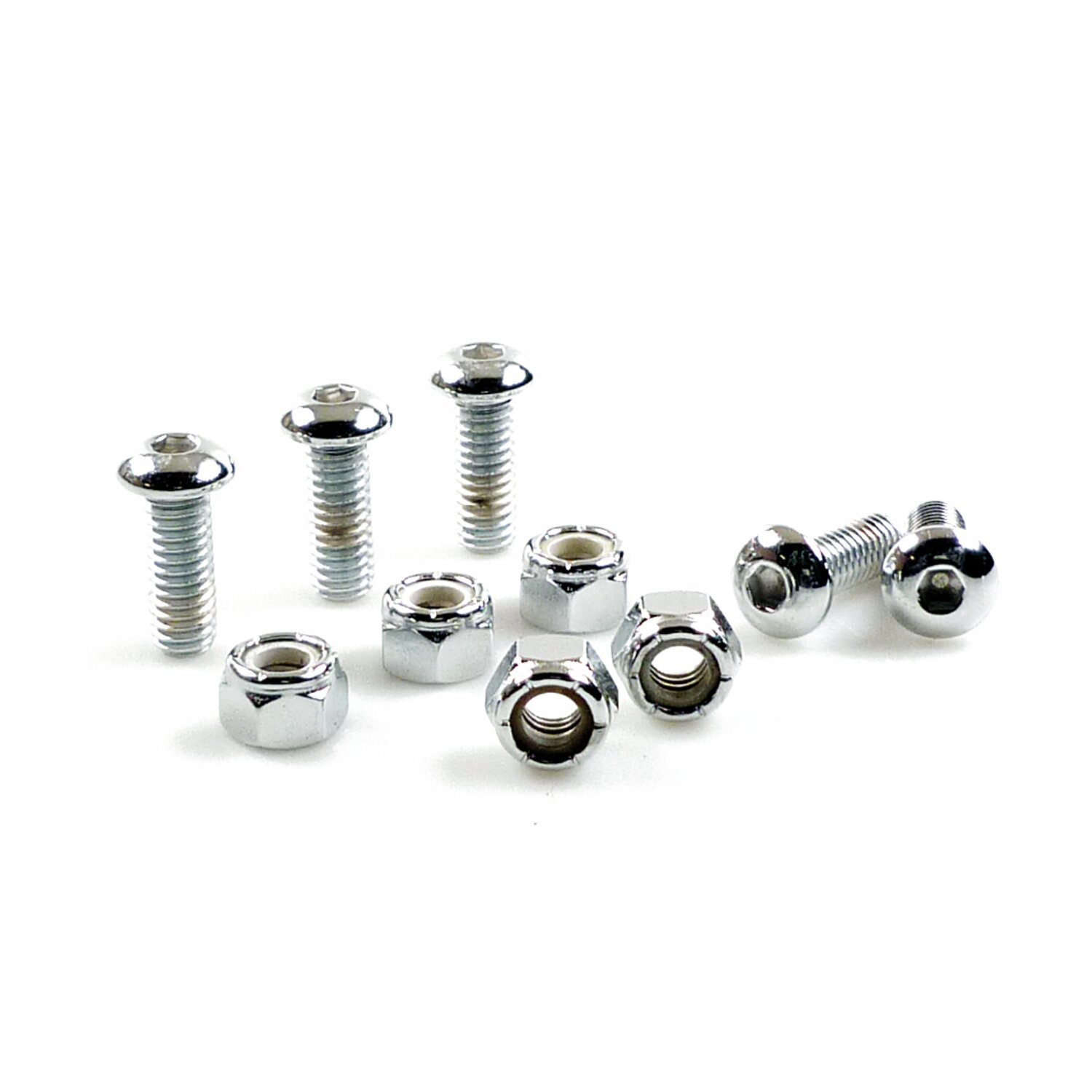 Brake rotor bolt kit, chrome button
