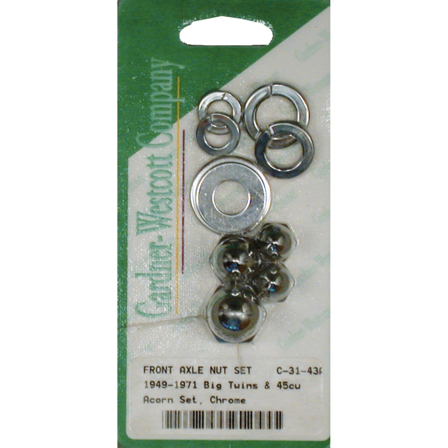 Front axle kit set, front wheel, Chrome