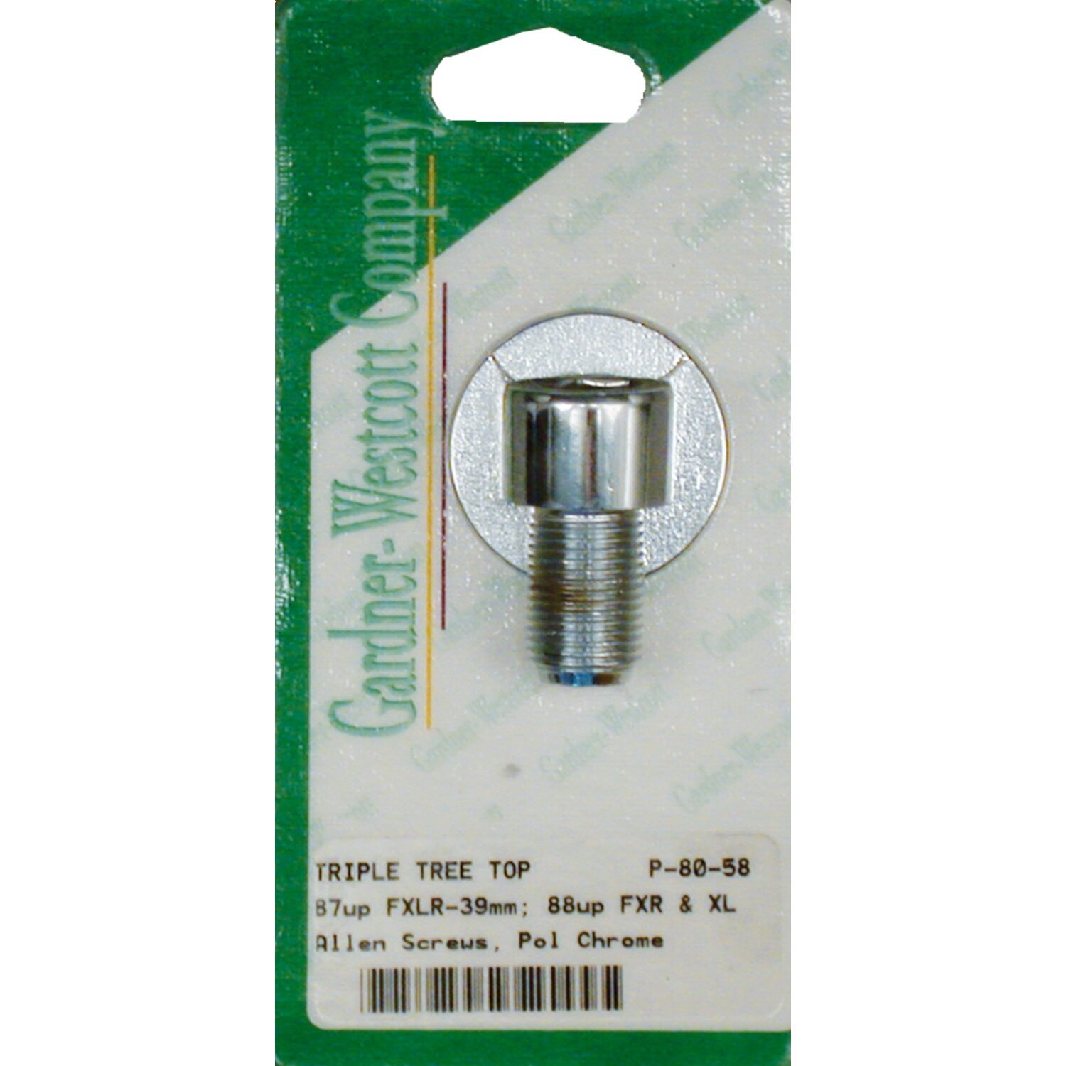 GW, XL Dyna 88-up Fork stem bolt kit, polished, Chrome