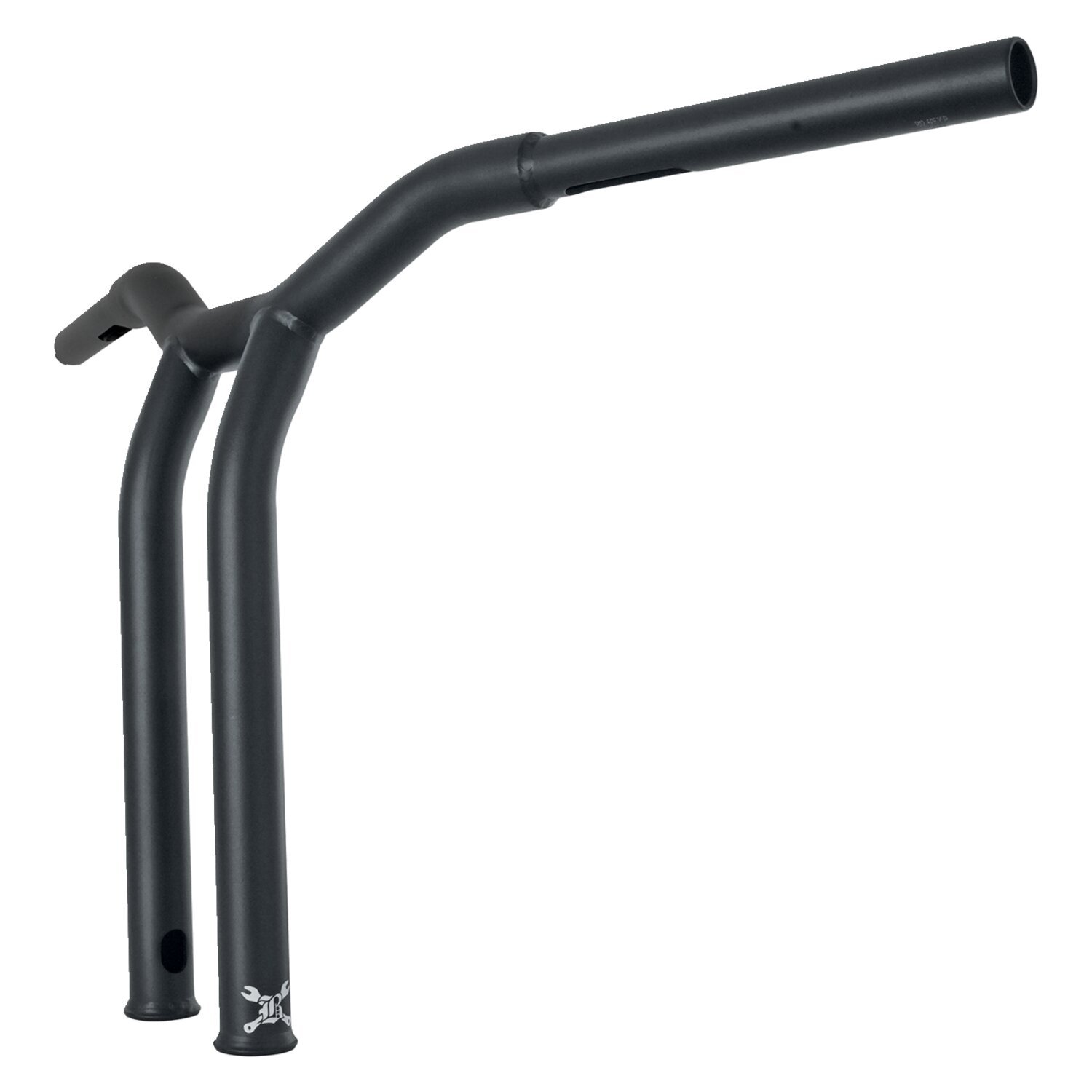 Burly, Dominator raked 1-1/4" T-bar 14" rise, Black, Matte