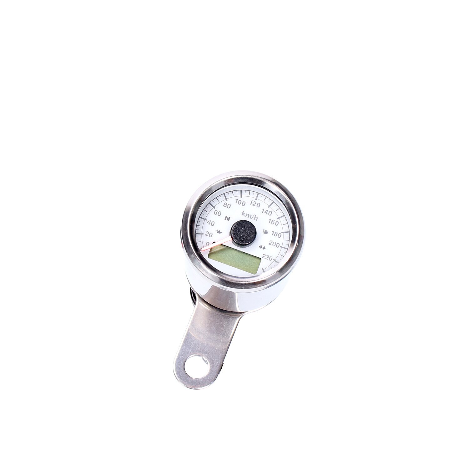 Stoker, electronic speedometer 48mm. Chrome, white face