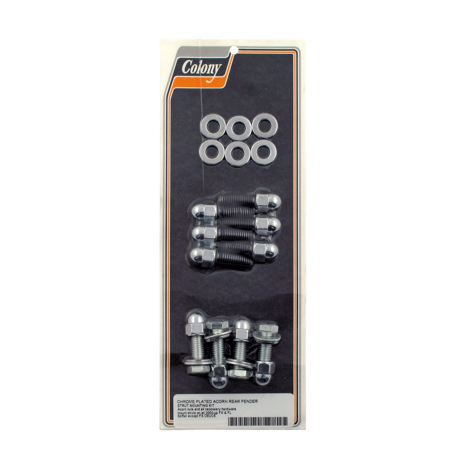 Colony, fender strut mount kit, Chrome