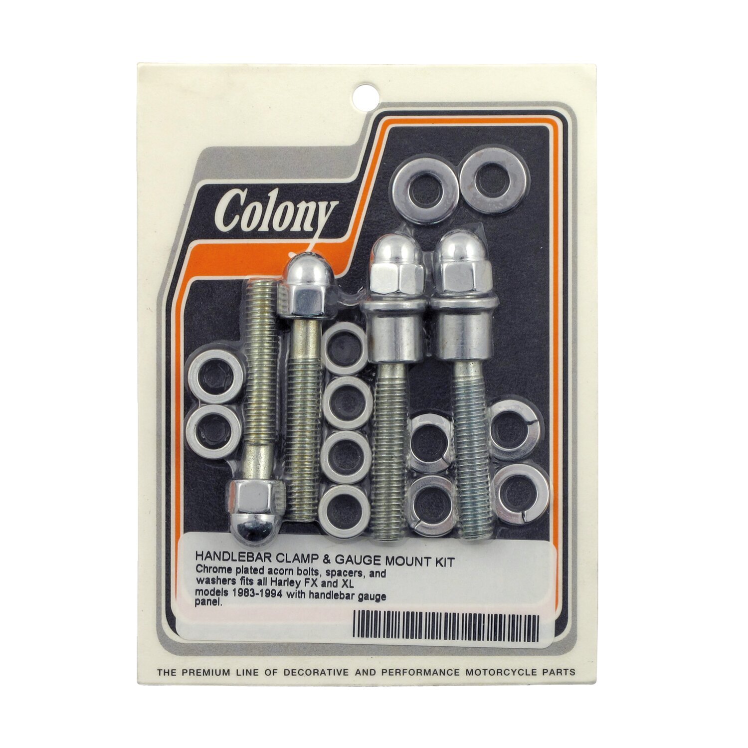 Colony handlebar clamp & gauge mount kit. Acorn