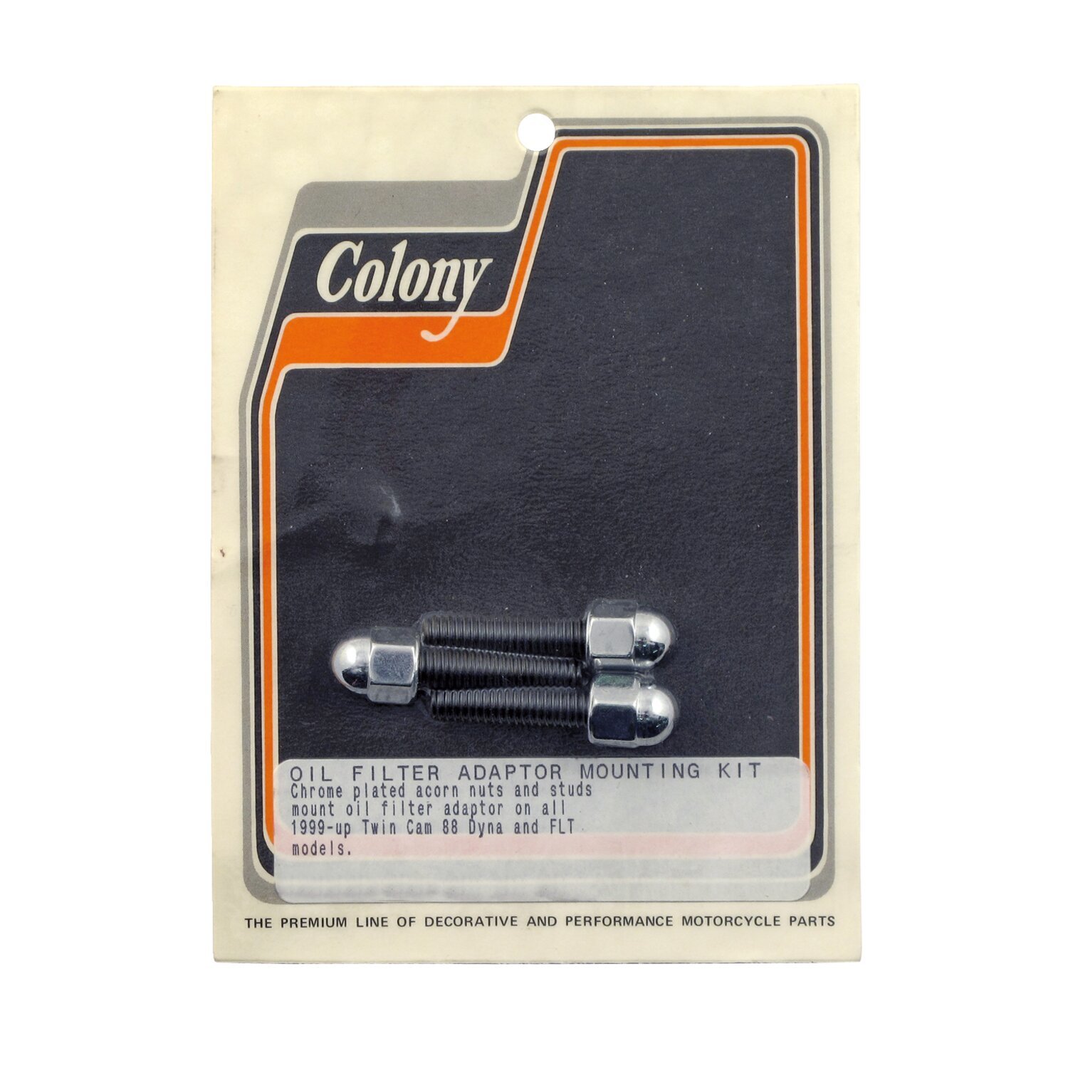 Colony, oil filter adapter screw kit. Acorn