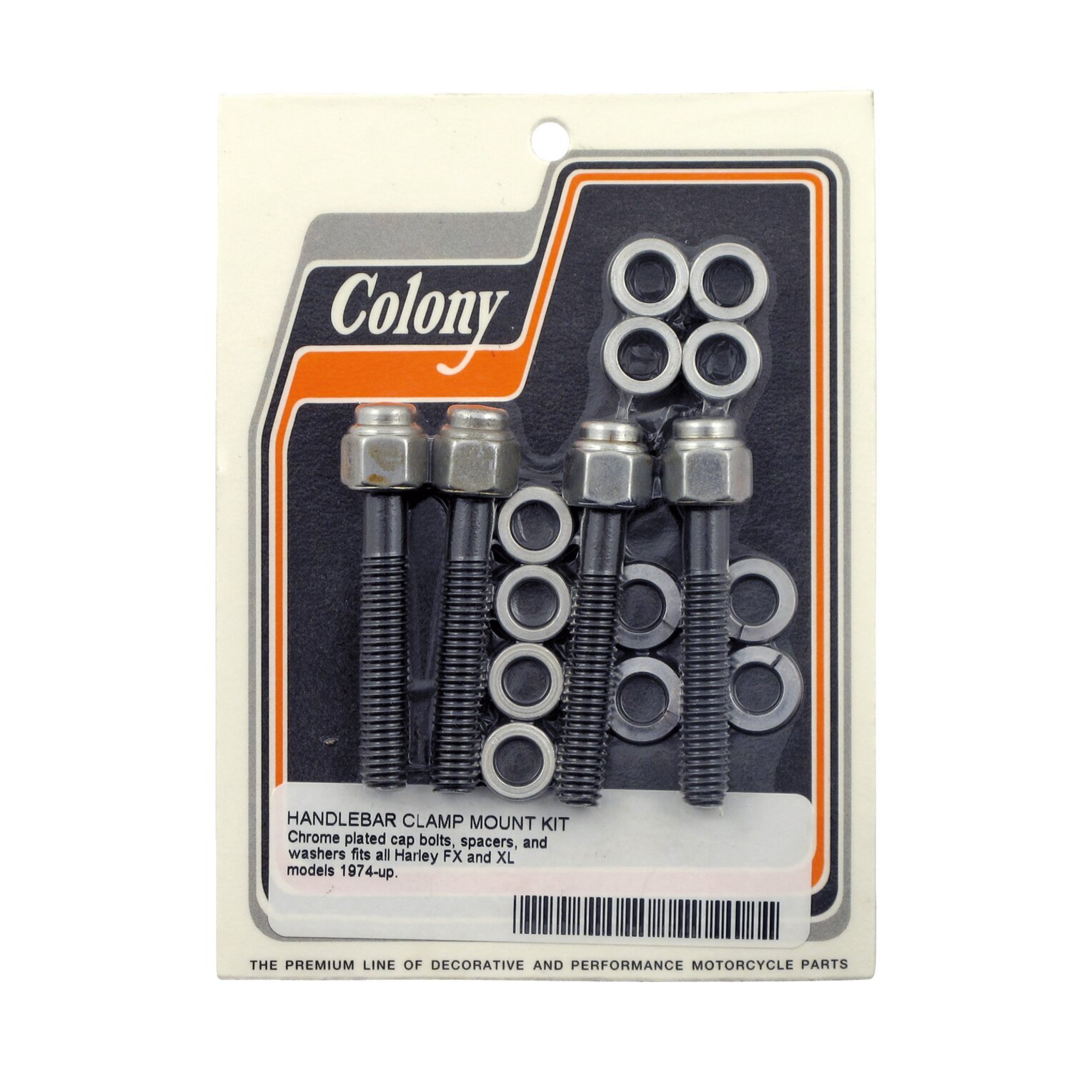Colony, handlebar top clamp mount kit, Chrome