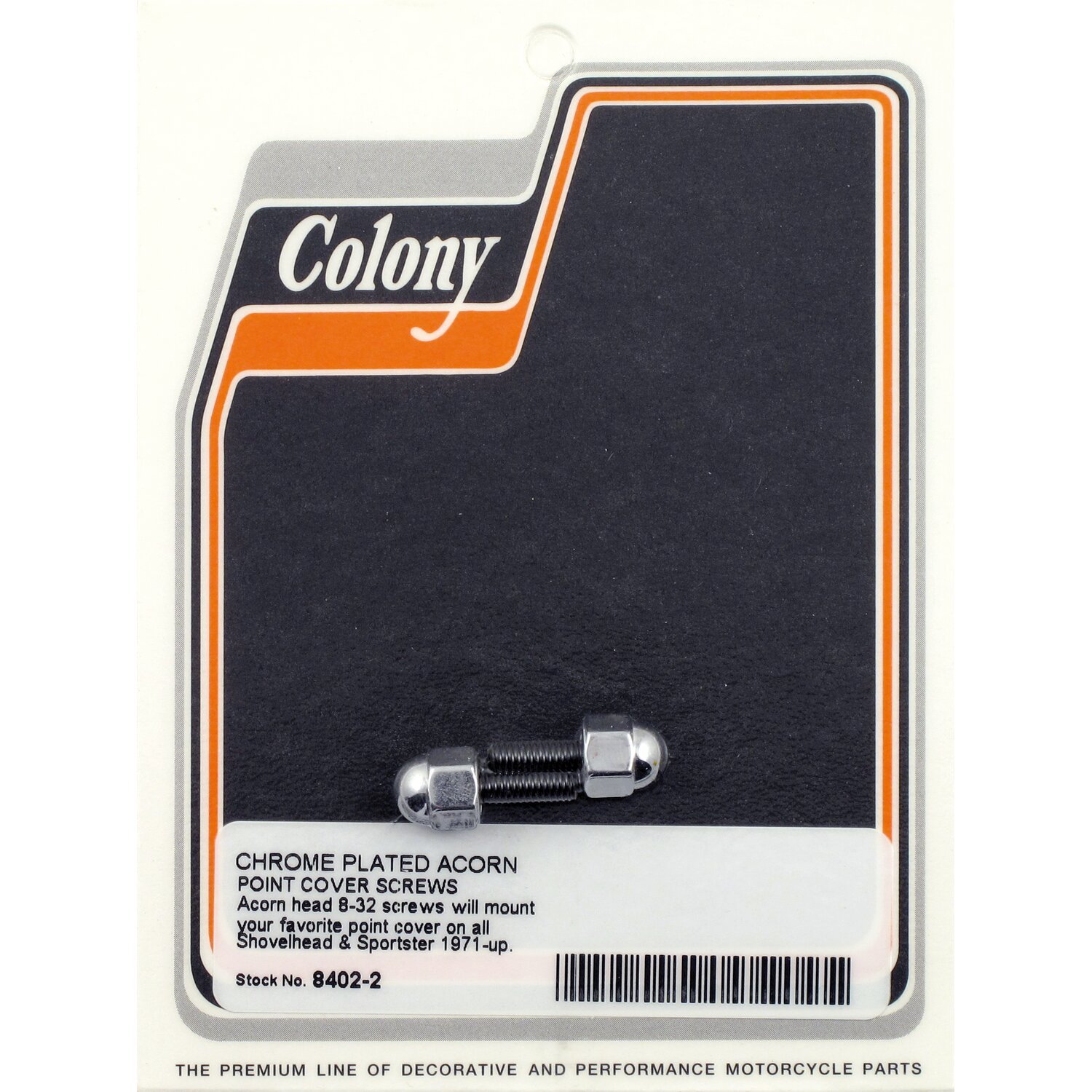Colony, point cover mount kit. Acorn, Black, Chrome