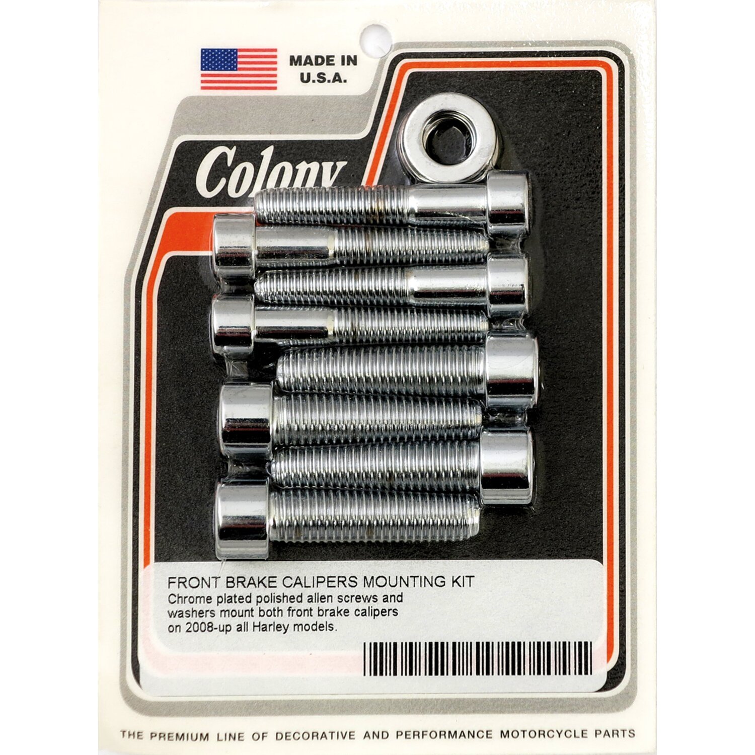 Colony caliper mount bolt kit, Chrome