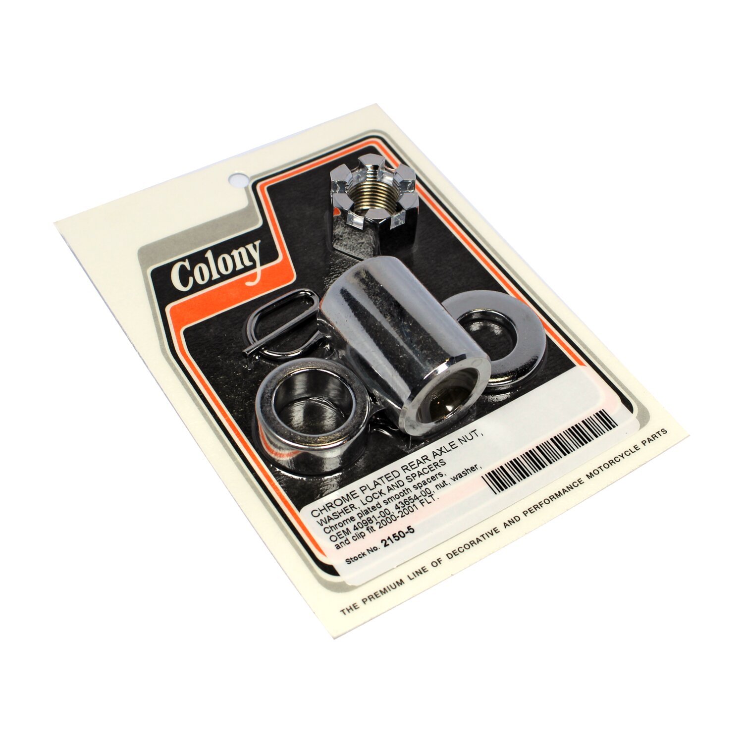 Colony axle spacer kit rear, smooth