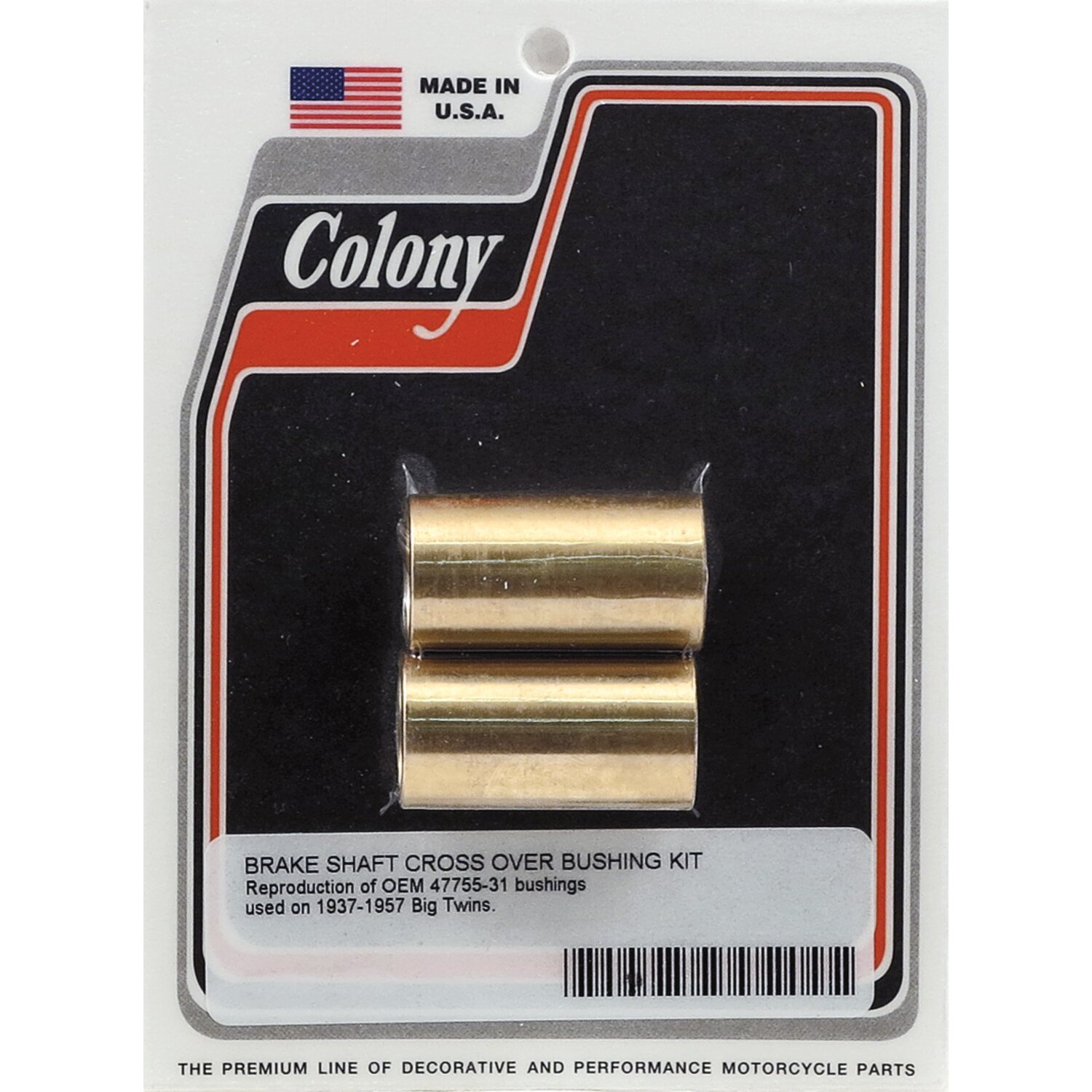 Colony, brake shaft crossover bushing set
