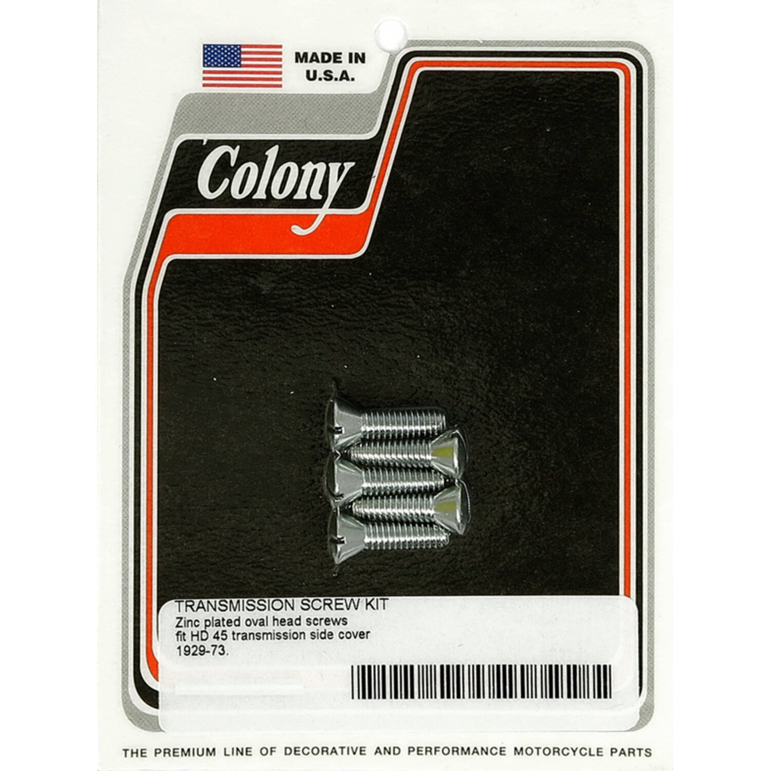 Colony bolt set, transmission side cover. Zinc, Satin