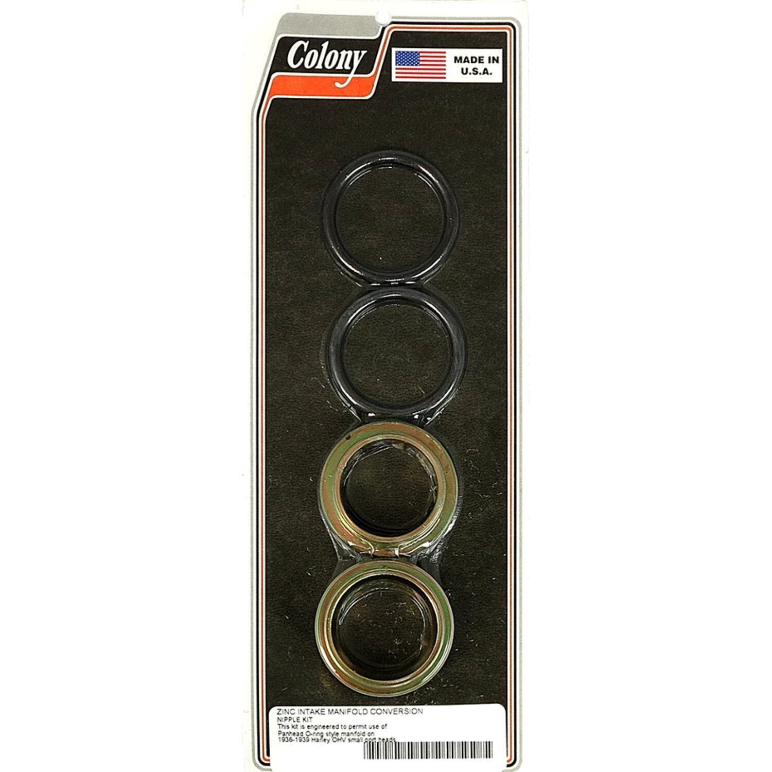 Colony o-ring manifold conv. Nipple kit, Silver, Matte