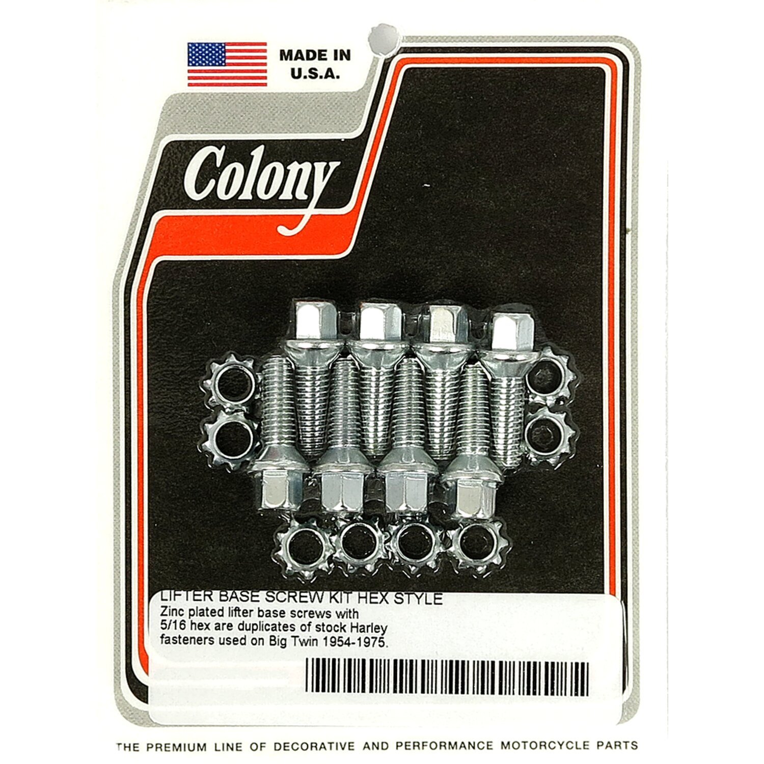 Colony, tappet block mount kit. OEM style, zinc, Silver, Raw