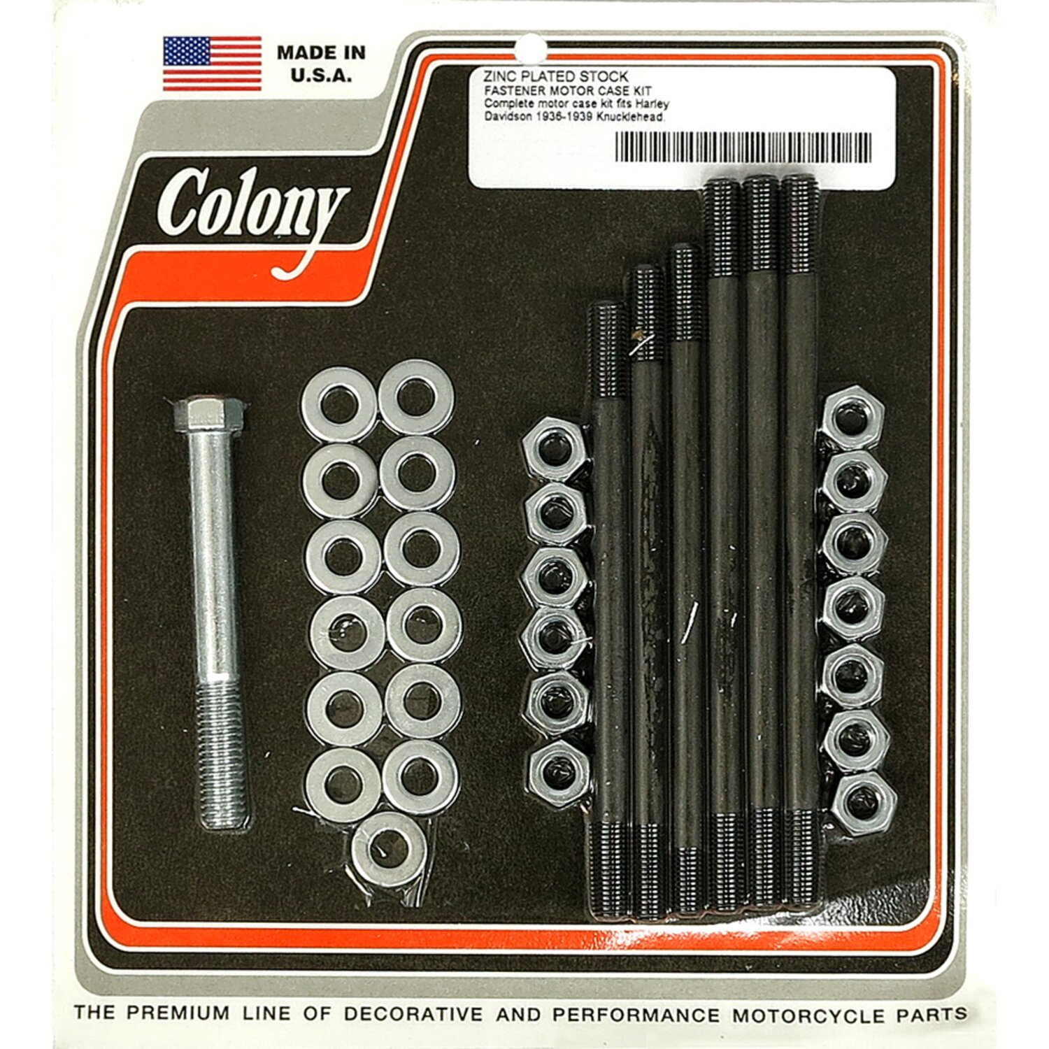 Colony crankcase bolt kit, Satin