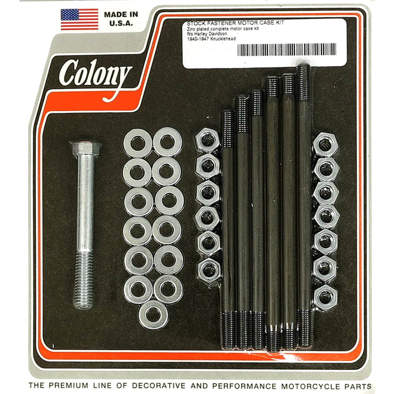 Colony crankcase bolt kit, Satin